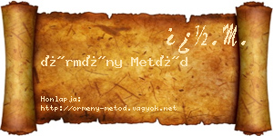 Örmény Metód névjegykártya